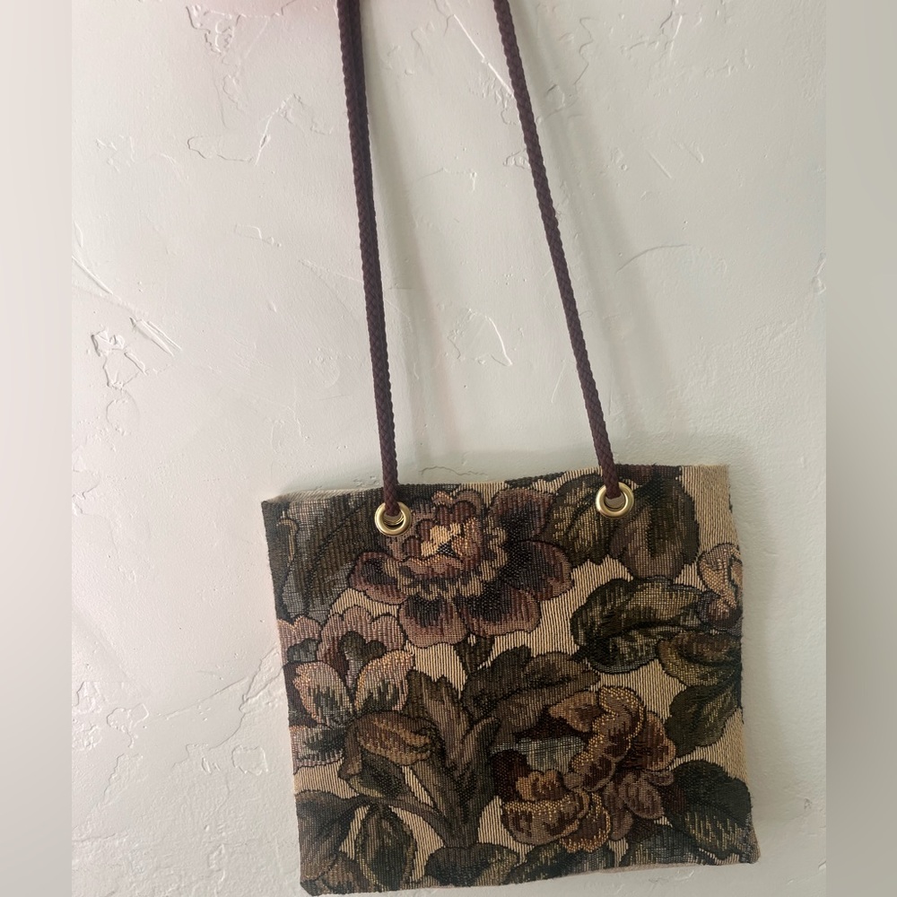 Handmade mid century patterned tote
